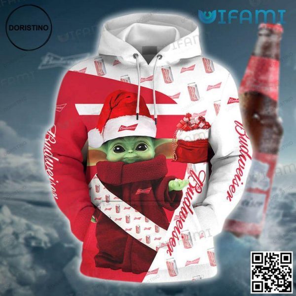 Budweiser Baby Yoda Santa Beer Lovers Gift Limited Edition 3D Hoodie