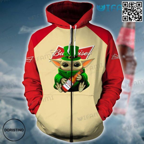 Budweiser Yoda St Patricks Day Beer Lovers Gift All Over Print Hoodie