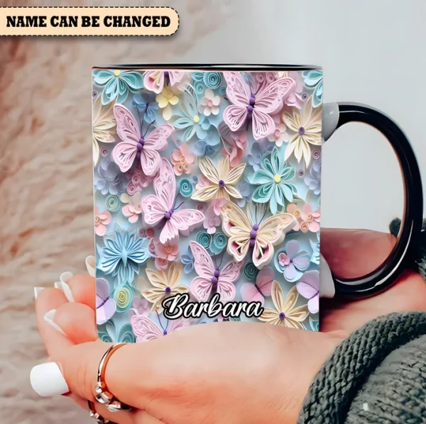 Butterfly Accent Mug - Personalized Accent Mug - Image 2
