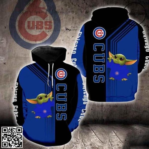 Chicago Cubs Baby Yoda Green Limited Edition 3D Hoodie