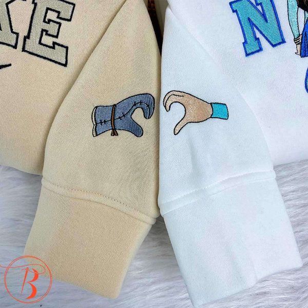 Couple Disney Anna Frozen And Kristoff Embroidered Sweatshirt - TerraBell Designs - Image 2