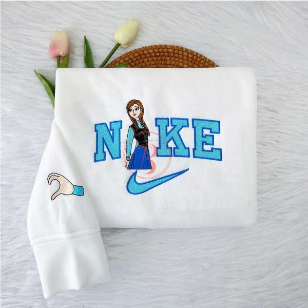 Couple Disney Anna Frozen And Kristoff Embroidered Sweatshirt - TerraBell Designs - Image 3