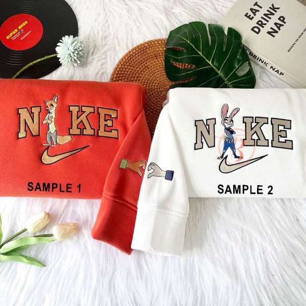 Couple Nick and Judy Embroidered Sweatshirt - TerraBell Designs