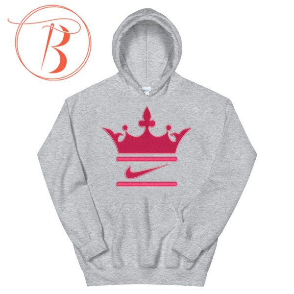 Crown Nike Swoosh Embroidered Hoodie For Music Fans - TerraBell Designs