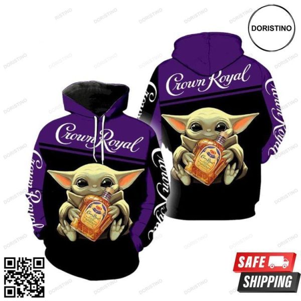 Crown Royal Baby Yoda Full For Men And Women All Over Print Hoodie