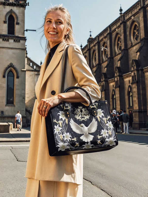 The Holy Spirit and Lily Devotional Leather Bag - Image 5