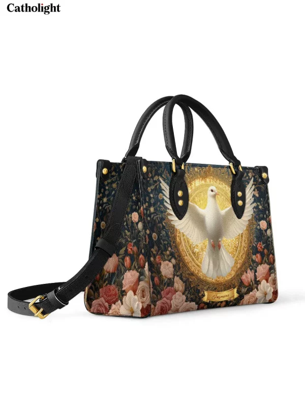 Dove of Eternal Light Personalized Leather Bag - Image 2
