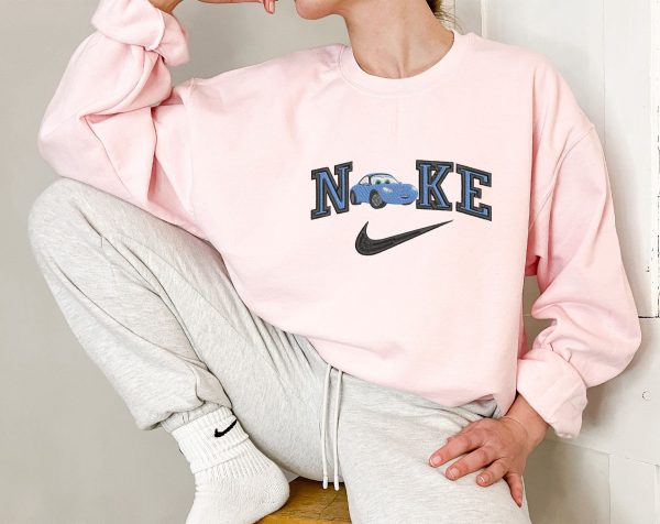 Nike Car Lightning Mcqueen Sally Disney Embroidered Sweatshirt - TerraBell Designs