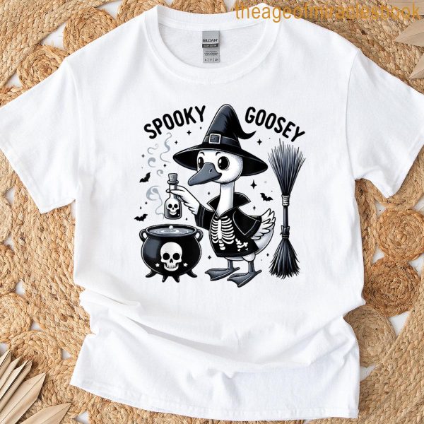Funny Retro Fall Halloween Spooky Goosey Clothing T-shirt