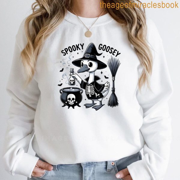 Funny Retro Fall Halloween Spooky Goosey Clothing T-shirt - Image 2