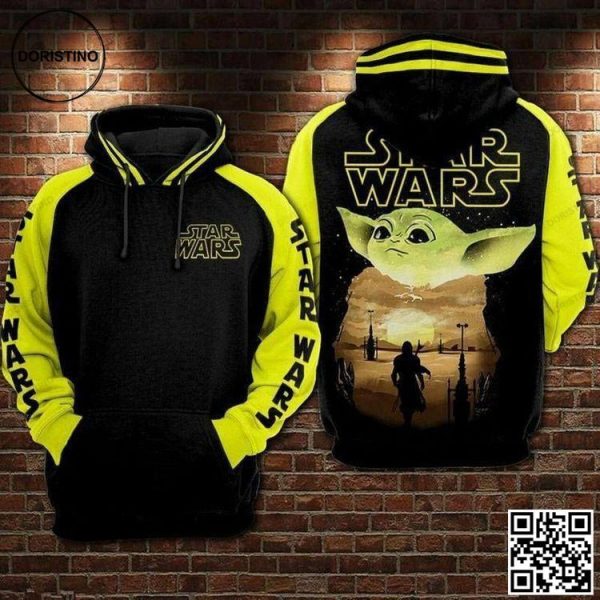 Gift For Star Wars Fan Baby Yoda Gift Star Wars Mini Yoda Gift For Baby Yoda Lover Baby Yoda Kid Unisex All Over Print Hoodie