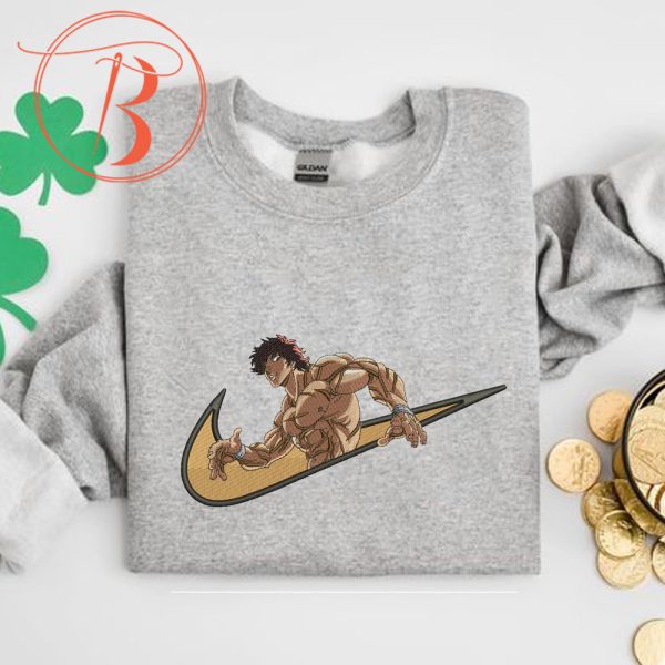 Grappler Baki X Nike Embroidered Sweatshirt - TerraBell Designs