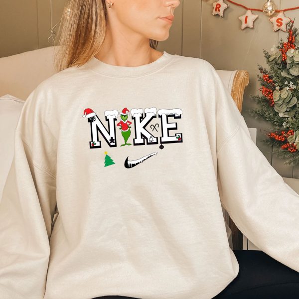 Grinch Nike How The Stole Christmas Sweatshirt - TerraBell Designs - Image 3