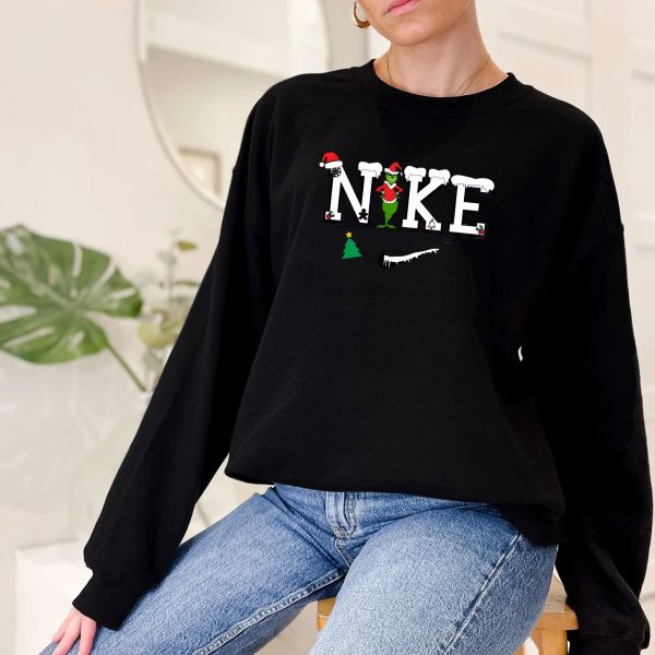 Grinch Nike How The Stole Christmas Sweatshirt - TerraBell Designs - Image 5