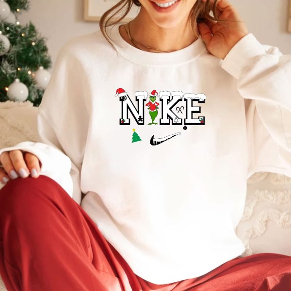 Grinch Nike How The Stole Christmas Sweatshirt - TerraBell Designs - Image 4