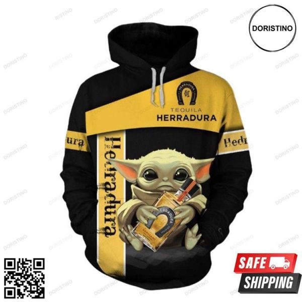 Hedradura Tequila Baby Yoda All Over Print Hoodie