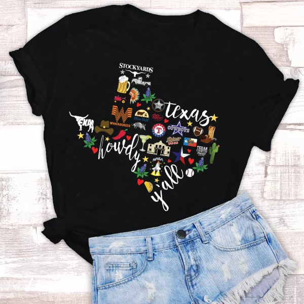 Texas Things T-Shirt - Dallas, Cowboys, Rangers, Stockyards, Longhorn, Yall