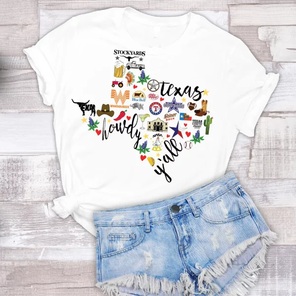 Texas Things T-Shirt - Dallas, Cowboys, Rangers, Stockyards, Longhorn, Yall - Image 2