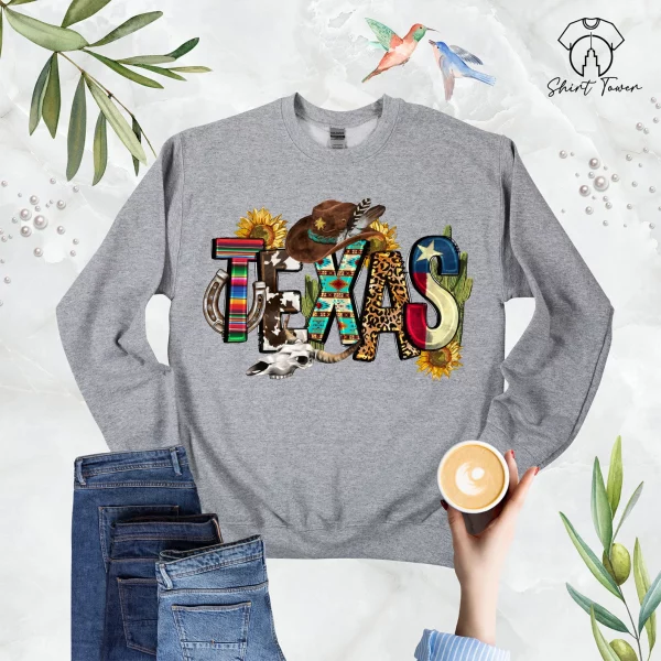 Texas Lover Western Country Sweatshirt Tshirt - Image 2