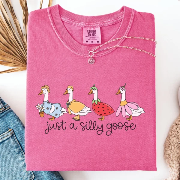 Silly Goose On The Loose Shirt, Goose T-Shirt, Silly Goose Shirts, Funny Graphic Shirt, Cute Goose Shirt, Easter Shirt - Image 5