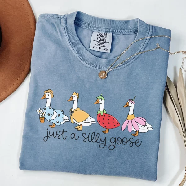 Silly Goose On The Loose Shirt, Goose T-Shirt, Silly Goose Shirts, Funny Graphic Shirt, Cute Goose Shirt, Easter Shirt - Image 4