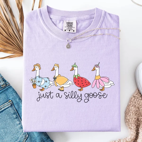 Silly Goose On The Loose Shirt, Goose T-Shirt, Silly Goose Shirts, Funny Graphic Shirt, Cute Goose Shirt, Easter Shirt - Image 6