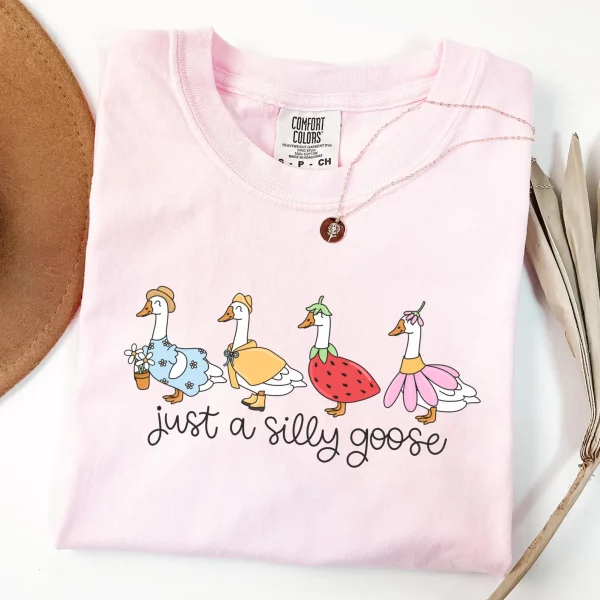 Silly Goose On The Loose Shirt, Goose T-Shirt, Silly Goose Shirts, Funny Graphic Shirt, Cute Goose Shirt, Easter Shirt - Image 3