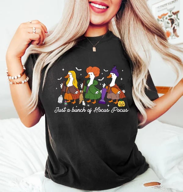 Silly Goose Hocus Pocus Shirt, Retro Halloween Shirt, Halloween Goose T Shirt, Sanderson Sisters Shirt, It's Just a Bunch of Halloween Shirt - Image 3