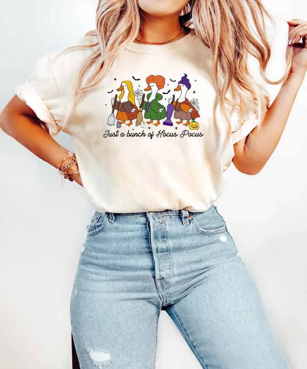 Silly Goose Hocus Pocus Shirt, Retro Halloween Shirt, Halloween Goose T Shirt, Sanderson Sisters Shirt, It's Just a Bunch of Halloween Shirt - Image 4