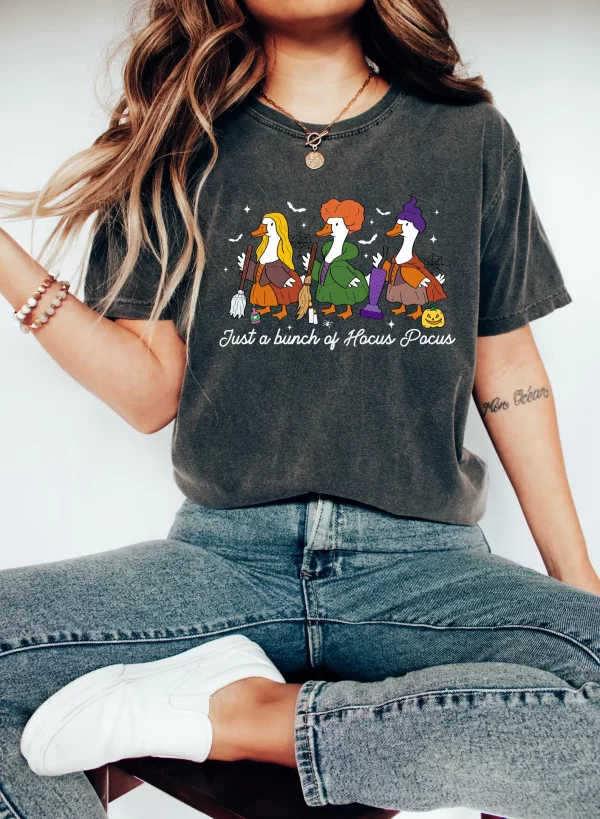 Silly Goose Hocus Pocus Shirt, Retro Halloween Shirt, Halloween Goose T Shirt, Sanderson Sisters Shirt, It's Just a Bunch of Halloween Shirt - Image 5