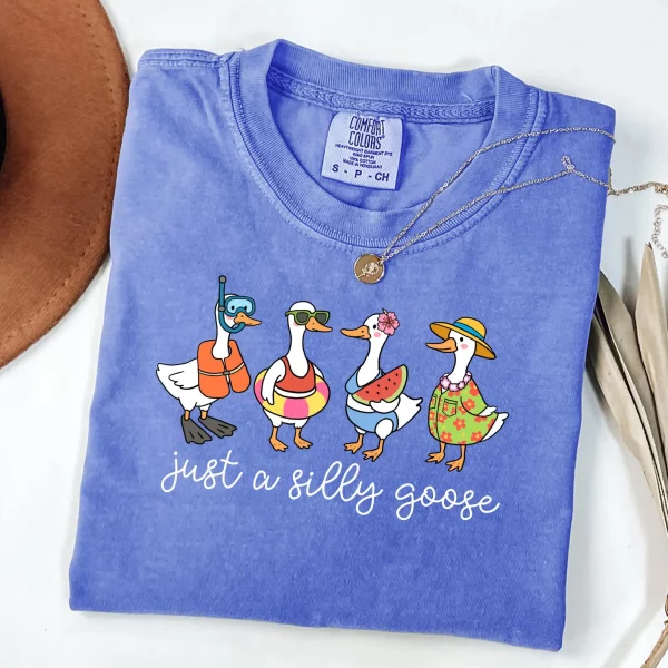 Silly Goose Shirt, Goose T-Shirt, Summer Shirt, Silly Goose Shirts, Funny Graphic Shirt, Cute Goose Shirt, Beach Shirt (Copy) - Image 4