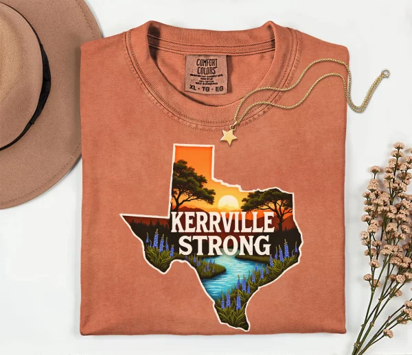 Kerrville Strong, Pray for Texas, Texas Hill Country Strong, Flood 2025 Tshirt TXHCS4 - Image 3