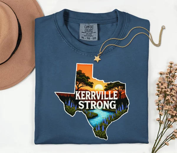 Kerrville Strong, Pray for Texas, Texas Hill Country Strong, Flood 2025 Tshirt TXHCS4 - Image 2