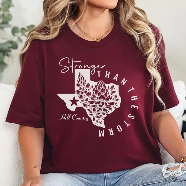 Texas Stronger Than The Storm 3 Black Tshirt, Pray for Texas, Texas Hill Country Strong, Flood 2025 Tshirt - Image 2