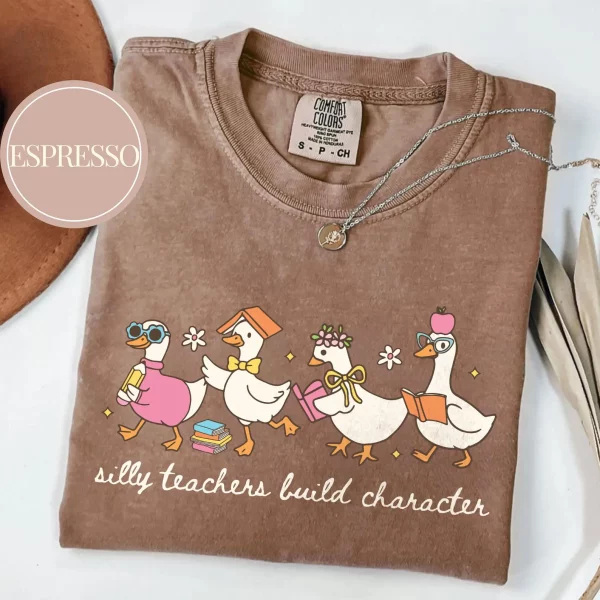 Silly Teacher Goose Shirt, Silly Goose Teacher Tshirt, Back to School Tee, Teacher Appreciation Gift, Funny Gift For Teacher - Image 5