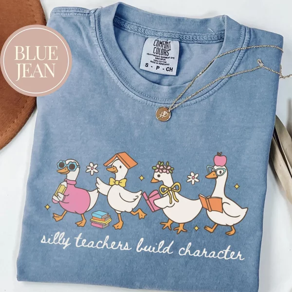 Silly Teacher Goose Shirt, Silly Goose Teacher Tshirt, Back to School Tee, Teacher Appreciation Gift, Funny Gift For Teacher