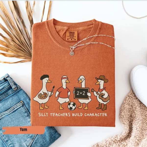 Silly Teacher Goose Shirt Comfort Colors, Back to School shirt, Western Teacher shirt, Funny Gift For Teacher, Teacher Appreciation Gift - Image 2
