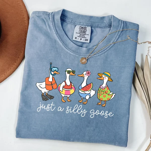 Silly Goose Shirt, Goose T-Shirt, Summer Shirt, Silly Goose Shirts, Funny Graphic Shirt, Cute Goose Shirt, Beach Shirt (Copy) - Image 3