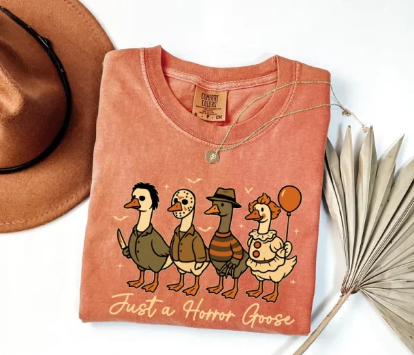Summerween Goose Shirt, Summer Halloween Shirt, Silly Goose, Halloween Gift, Retro Halloween, Vacation Shirt, Summer Shirt