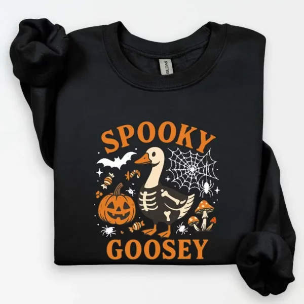 Just a Spooky Goose Sweatshirt, Funny Halloween Goose Hoodie, Goose in Halloween Costumes Sweatshirt, Cute Horror Hoodie, Spooky Goose