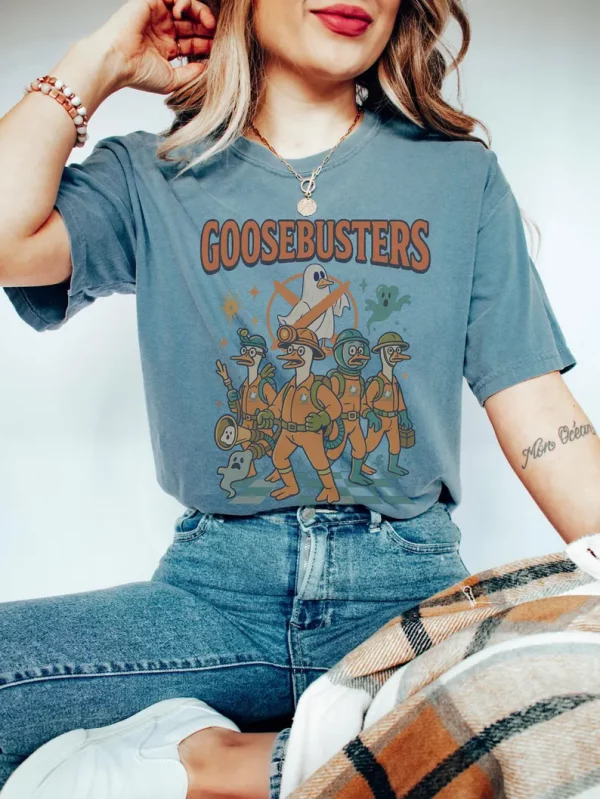 Goosebusters Funny Goose Halloween Shirt Comfort Colors Goose Shirt Spooky Shirt Trendy Halloween Shirt Spooky Season Funny Halloween Tshirt - Image 3