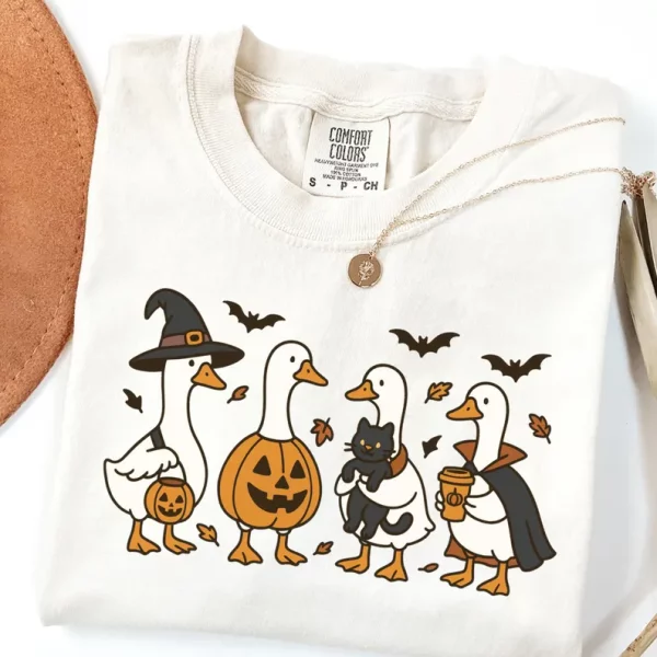 Halloween Shirt, Goose Shirt, Halloween Ghost Shirt, Silly Goose Shirt, Fall Shirt, Spooky Shirt, Pumpkin Costume Shirt - Image 2