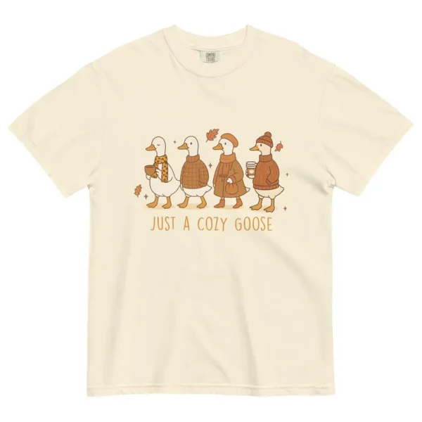 Silly Goose Shirt Comfort Colors® | Just a Cozy Goose Fall Shirt | Funny Autumn Goose Tee | Halloween Silly Goose Shirt, Trendy Gift for Her - Image 4