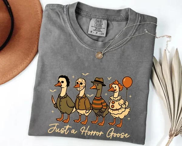 Summerween Goose Shirt, Summer Halloween Shirt, Silly Goose, Halloween Gift, Retro Halloween, Vacation Shirt, Summer Shirt - Image 2