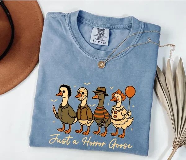 Summerween Goose Shirt, Summer Halloween Shirt, Silly Goose, Halloween Gift, Retro Halloween, Vacation Shirt, Summer Shirt - Image 3