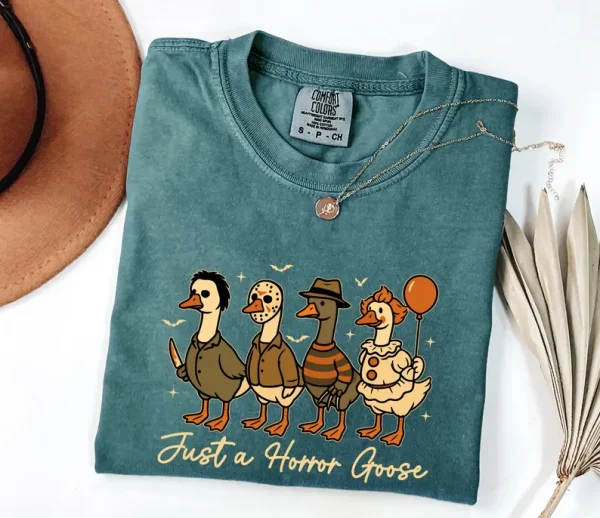 Summerween Goose Shirt, Summer Halloween Shirt, Silly Goose, Halloween Gift, Retro Halloween, Vacation Shirt, Summer Shirt - Image 5