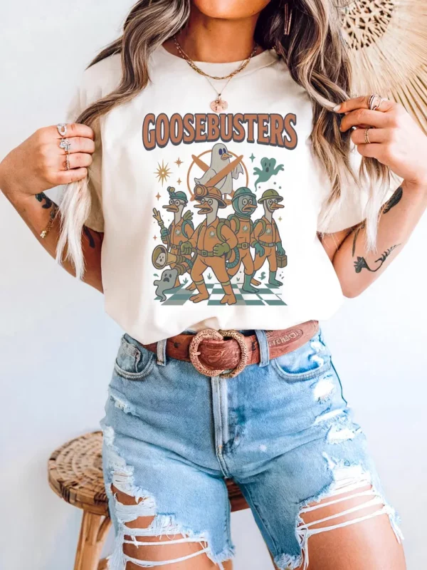 Goosebusters Funny Goose Halloween Shirt Comfort Colors Goose Shirt Spooky Shirt Trendy Halloween Shirt Spooky Season Funny Halloween Tshirt