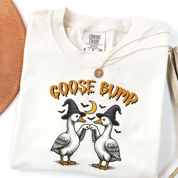 Halloween Shirt, Halloween Ghost Shirt, Goose Shirt, Funny Halloween Tee, Fall Shirt, Silly Goose Spooky Shirt, Witch Shirt - Image 4