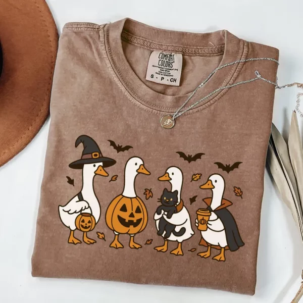 Halloween Shirt, Goose Shirt, Halloween Ghost Shirt, Silly Goose Shirt, Fall Shirt, Spooky Shirt, Pumpkin Costume Shirt - Image 3