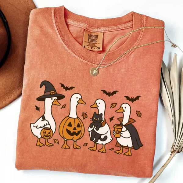 Halloween Shirt, Goose Shirt, Halloween Ghost Shirt, Silly Goose Shirt, Fall Shirt, Spooky Shirt, Pumpkin Costume Shirt - Image 4